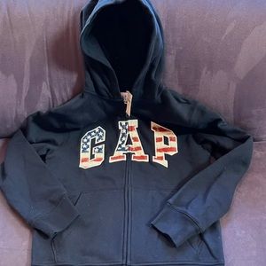Gap American Flag Design Kids Hoodie -Unisex Size 14/16 XXL NEW W/TAGS